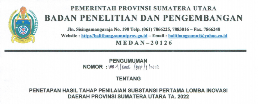 INOVASI DISDUKCAPIL TOBA LOLOS TAHAP PENILAIAN SUBSTANSI PERTAMA LOMBA INOVASI DAERAH PROV. SUMUT