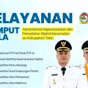 Disdukcapil Toba Turun ke Lapangan, Layani Warga Kelurahan Parparean III